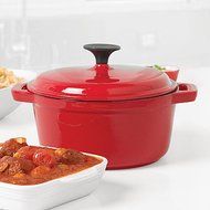 Bella Casserole 2.75 Qt Enameled Cast Iron Pot - Red