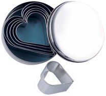 Ottinetti 9130000 Heart Pastry Cutters, Set of 6