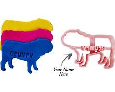 Custom American Bulldog Cookie Cutter: Personalize with your Pet&#039;s Name for Dog Treats STANDARD 3&quot;