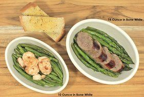 ITI Ceramic Casserole Oven Bakers with Pan Scraper, 4-Pack (14 Ounce, Bone White) N5