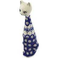 Ceramika Bona H0602H Polish Pottery Ceramic Cat Figurine Hand Painted, 10-Inch