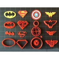 Super Hero Cookie Cutter (Set A) / Fondant Cutter / Cupcake Topper - (14pc Set) (3 inch)