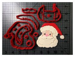 Santa Claus Cookie Cutter Set Top Selling Item (4 inch)