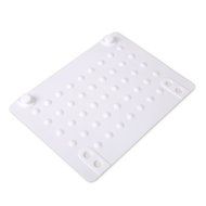 White 8.5x6.3&quot; Flat Iron Travel Case Heat Resistant Silicone Mat for Straightener/Curling Iron
