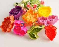 ZNU Leaves Cake Embossing Tools Cookie Mold Candy Pastry Fondant Plunger Tools