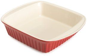 Good Cook 3 Quart Square Ceramic Dish, Red N3