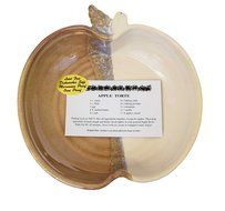 Clay In Motion Handmade Ceramic Apple Torte Baking Dish - Desert Sand