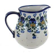 Polish Pottery Pansies Pitcher