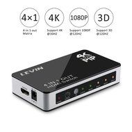 4K x 2K 4-Port HDMI Switch, Levin High Speed Selector Switcher Support PIP Function with Full HD 1080P 3D IR Wireless...