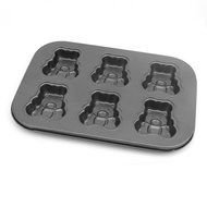 uxcell Metal Bear Shape Cookie Bread Cake Chocolate Mold Baking Pan 6-Cavity N2