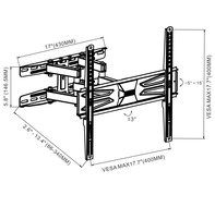Fleximounts A22 full motion articulating TV wall mount tilt swivel bracket fit for 32"-55" N7
