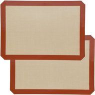 Silicone Baking Mat - Set of 2 Half Sheets - Non Stick Silicon Liner for Bake Pans &amp; Rolling (16.5&quot; x 11.6&quot;)