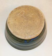 Aunt Chris&#039; Pottery - Hand Made Clay - Individual Apple Baking and Serving Dish - With Molden-In - Fast Baking... N6