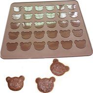X-Haibei Silicone Macaroon Macaron Mat Homemade Baking Pastry Cookies Sheet DIY Bear