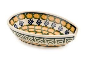 Polish Pottery Herb Garden Small Spoon Rest