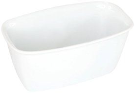 Housewares International 18-Ounce Porcelain Bakeware Blue Harbor Rectangle Baker/Ramekin, Super White