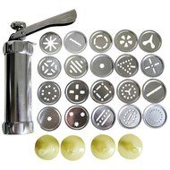PNBB 1 Set of Aluminum Alloy Cookie Press with 20 Disks and 4 Icing Tips