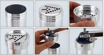 PNBB 1 Set of Aluminum Alloy Cookie Press with 20 Disks and 4 Icing Tips N7