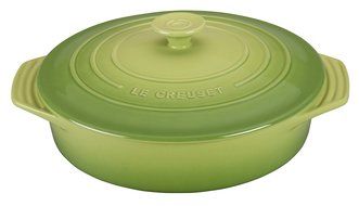 Le Creuset Stoneware Covered Round Casserole, 9.5-Inch, Caribbean N4
