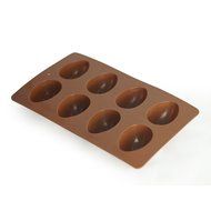 MIREN 8-Cavity Egg Shape Non Stick Silicone Mold for Chocolate, Pastry, Cake, Muffin, Bread, Big Ice Cube, Soap...