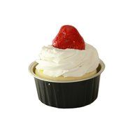 Foil Baking Cup 4.2 ounces with Lid Black 100 count box