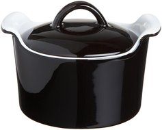 Tognana Mininova 5-Inch Minicasserole with Lid Lizzy, Black,1-Piece