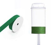 Dress My Cupcake DMC91905 Clear Push Pops 100-Pack Plastic Containers with Lid DIY Kit, Kelly Green Glitter