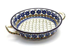 Polish Pottery Baker - Round with Handles - Medium - Primrose