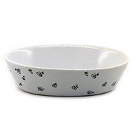 Porcelain Oval Au Gratin Baking Dish Floral Pattern 18 Oz N6