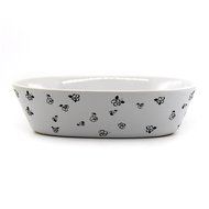 Porcelain Oval Au Gratin Baking Dish Floral Pattern 18 Oz N9