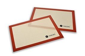 Tanors Silicone Baking Mat (2 Pack), Beige/Red