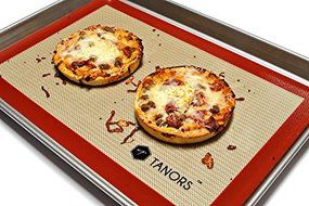 Tanors Silicone Baking Mat (2 Pack), Beige/Red N3