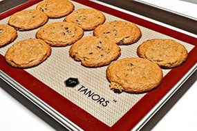 Tanors Silicone Baking Mat (2 Pack), Beige/Red N4