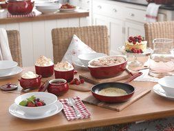 Denby Oven to Table 7-Inch Oval Casserole, 1/2-Liter, Red N2