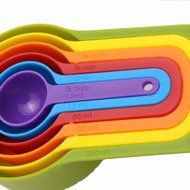 BakeWarePlus 6-pack Measuring Cups and Spoon Set, Style 6,Green N3