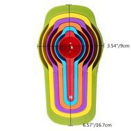 BakeWarePlus 6-pack Measuring Cups and Spoon Set, Style 6,Green N4