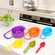 BakeWarePlus 6-pack Measuring Cups and Spoon Set, Style 6,Green N7