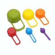 BakeWarePlus 6-pack Measuring Cups and Spoon Set, Style 6,Green N8
