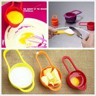 BakeWarePlus 6-pack Measuring Cups and Spoon Set, Style 6,Green N13