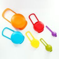 BakeWarePlus 6-pack Measuring Cups and Spoon Set, Style 6,Green N15