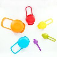 BakeWarePlus 6-pack Measuring Cups and Spoon Set, Style 6,Green N17