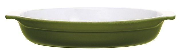 Emile Henry 11-Inch Oval Au Gratin White N2