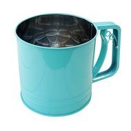 A.B Crew Stainless Steel Flour Sifter with Triple Mesh Screen Manual Powder Strainer, Pink N8