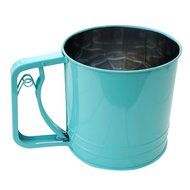 A.B Crew Stainless Steel Flour Sifter with Triple Mesh Screen Manual Powder Strainer, Pink N9