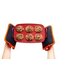 Chef&#039;n Sweet Sheet 3-in-1 Silicone Mat, Baking Sheet and Cooling Rack, Set of 2, One Each Quarter Sheet and Half... N4