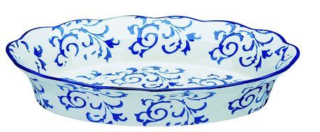 BIA Cordon Bleu White Porcelain with Blue Swirls 6 ounce Ramekin- Set of 4 N4