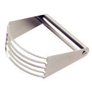 Cuisine Time Pastry Cutter Stainless Steel - Professional Baking Dough Blender with 5 Blades and Round Comfort...