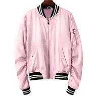 AIMTOPPY Fashion Women Jacket Classic Zip Pink Jacket Casual Coat (XL, Pink) N7