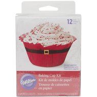 Wilton 415-1823 12-Pack Santa Belt Standard Ruffled Baking Cups
