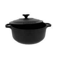 Chasseur 3.25-quart Black French Enameled Cast Iron Round Dutch Oven N2